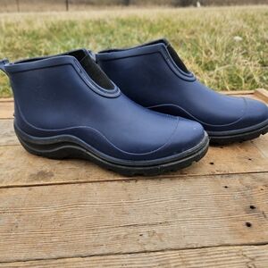 Sloggers Women's Waterproof Garden Shoes Navy Blue Ankle Boots Size 8 US